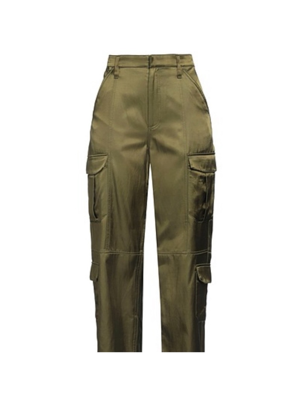 Rag & Bone Olive Silk Cargo Pants - 30
